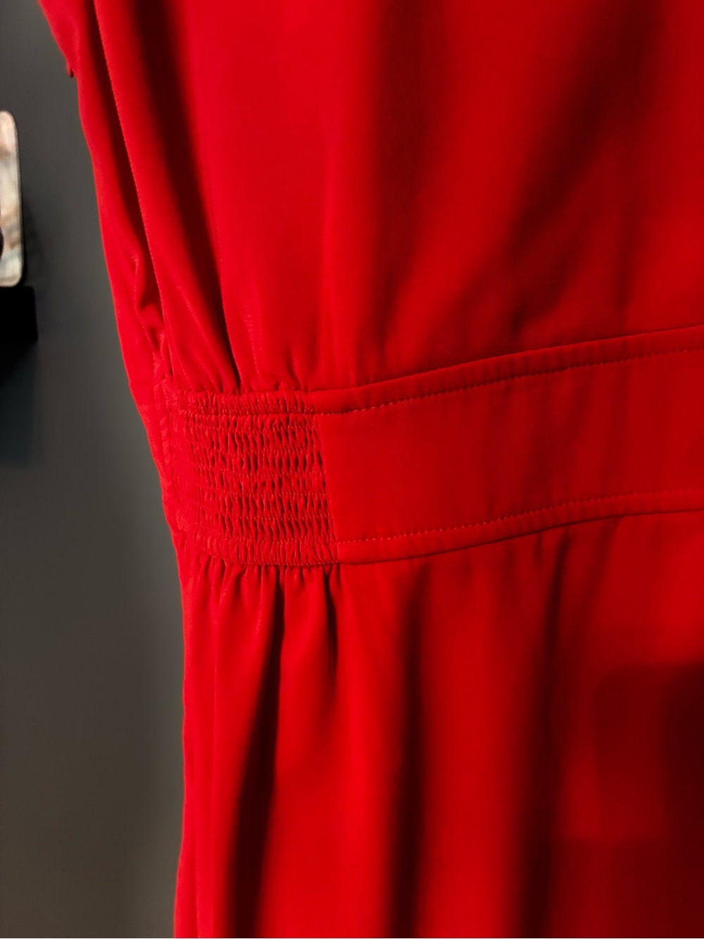 eshakti Red Vintage-Inspired Button Front Midi Dress with Owl Embroidery - Picture 4 of 6